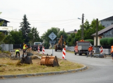 Trwają prace związane z przebudową ciągu pieszo – rowerowego ul. Wałowej i ul. Prusa 