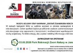 Kampania "Zostań żołnierzem Rzeczypospolitej" - spotkanie w Parku Rekreacji Zoom Natury - 3 sierpnia