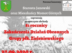 81 rocznica Zakończenia Działań Obronnych Grupy płk. Zieleniewskiego