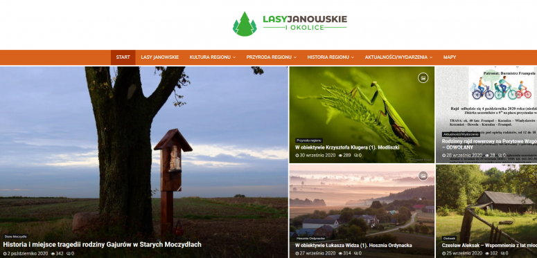 Dla miłośników przyrody, kultury i historii.. dla nich strona www.lasyjanowskieiokolice