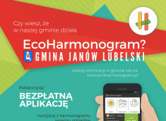 Urząd Miejski w Janowie Lubelskim przypomina o bezpłatnej aplikacji na smartfona o nazwie "EcoHarmonogram"