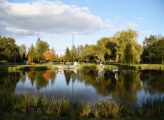 Złota jesień w parku Misztalec