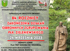 Obchody 84. rocznicy Zakończenia Działań Obronnych Zgrupowania płk. Zieleniewskiego – Momoty 24 września 2023r