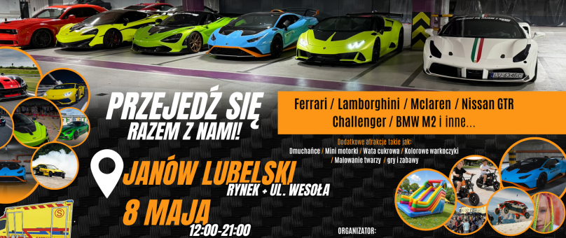 Piknik charytatywno-motoryzacyjny z Lamborghini, Ferrari, McLaren i innymi unikatowymi autami!